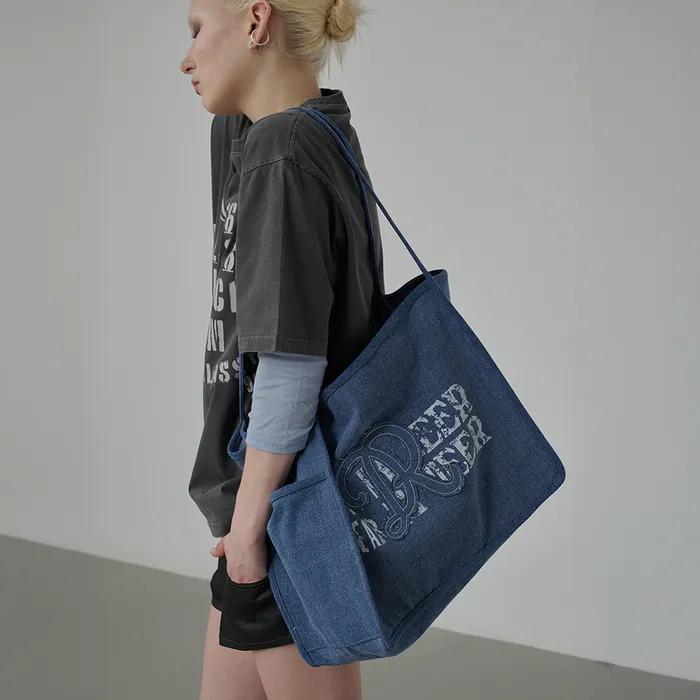 CRACK PRINT UTILITY BAG (DENIM)