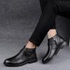 Retro Herren Hochwertige Lederstiefel Mode Schnalle Chelsea Boots für Herren Business Stiefeletten Warm Elegant Soziale Oxfords Männlich
