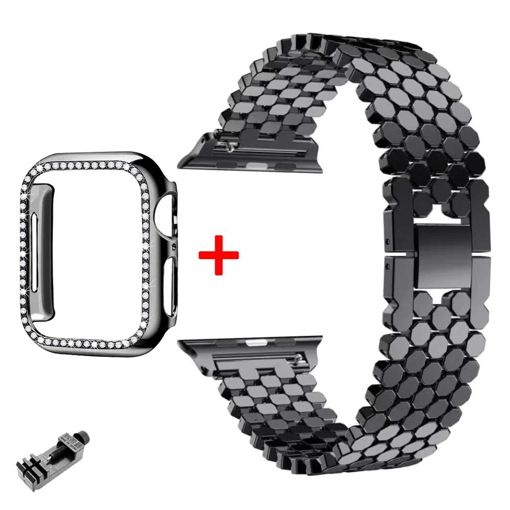 Stainless Steel Strap For Apple Watch 10 9 8 7 42mm 46 41mm 45 Ultra 2 49mm 40 44 Band For IWatch 6 5 4 SE 38mm Bracelet