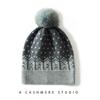 Autumn and Winter New Cashmere Hat Women's Fashion Jacquard Warm Ear Protection Bag Head Hat Fox Hairball Wool Hat