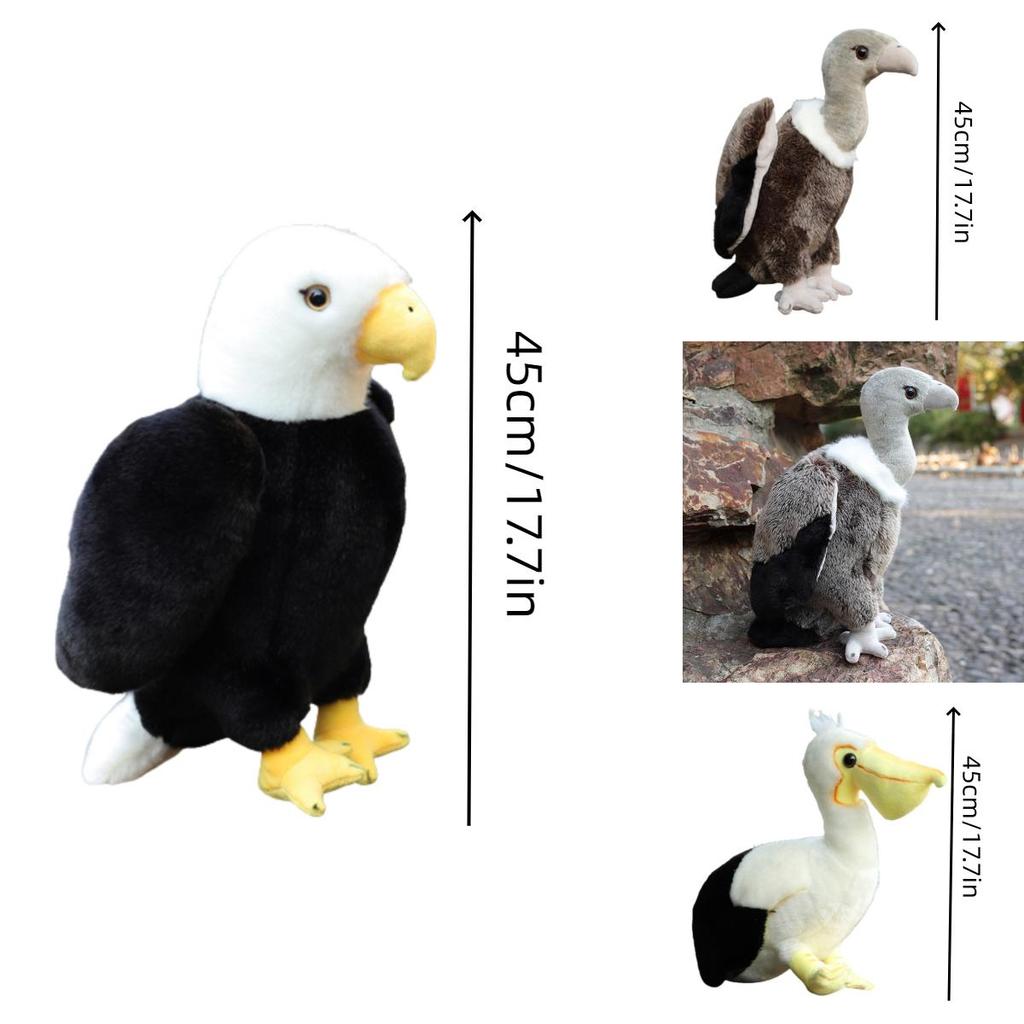 Realistic Eagle Plush Toy For Wildlife Enthusiasts 25cm/35cm/45cm