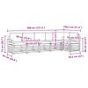 Corner Sofa Set 6 pcs Natural and Anthracite Solid Acacia Wood