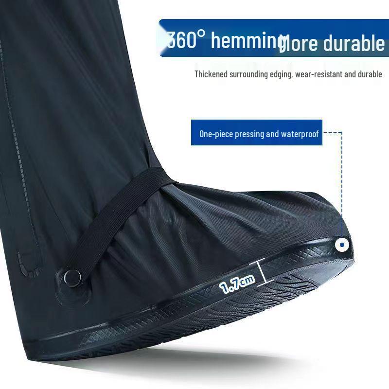 Men's & Women's Waterproof Non-Slip High-Top Overshoes: Sandproof, Snowproof, Wear-Resistant Boot Covers for Outdoor Cycling & Rainy Days