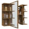 VidaXL Bathroom Mirror Cabinet Smoked Oak 80x20.5x64 Cm Wood 815522