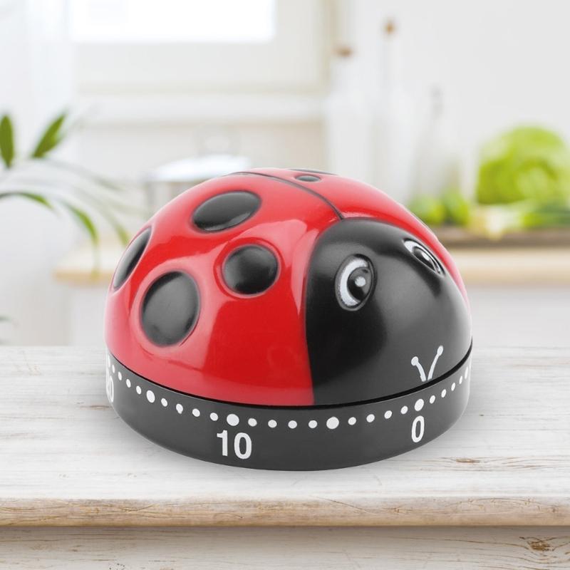 Minuteur de cuisine mécanique, 60 minutes à remonter, compte à rebours rotatif, rappel œuf, sans piles, sonneries fortes, minuteur mignon