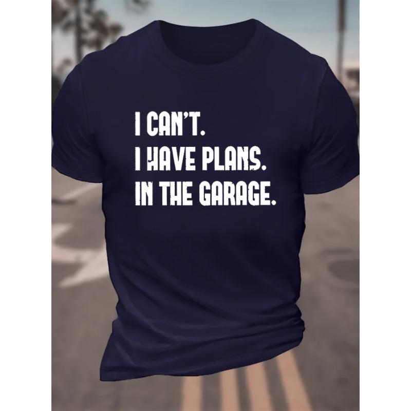 Herren Garagenpläne Grafik 3D Druck Kreatives Design Kurzarm Rundhals Perfekt für Sommer T-Shirts
