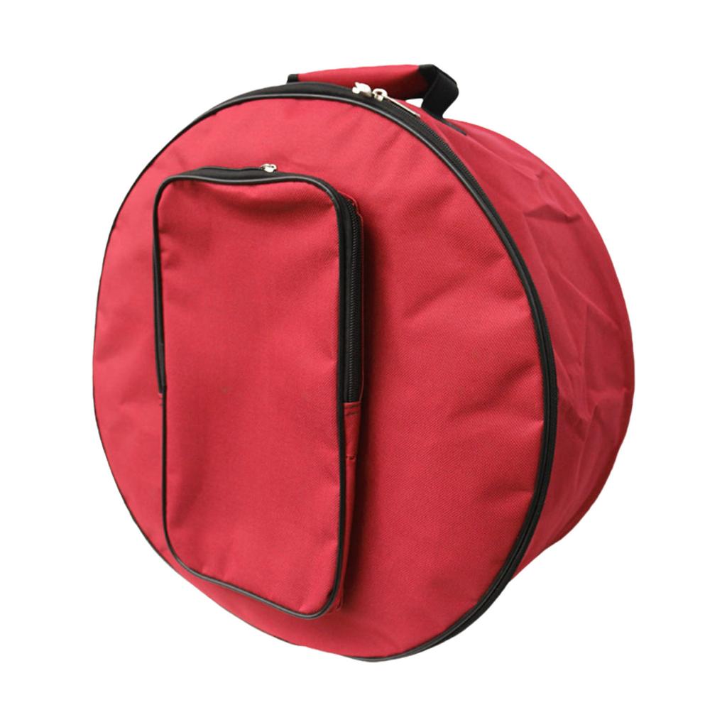 Compact Snare Drum Bag Oxford Cloth Backpack Drum Case With Outside Pockets Storage Pouch Instrument Accessories