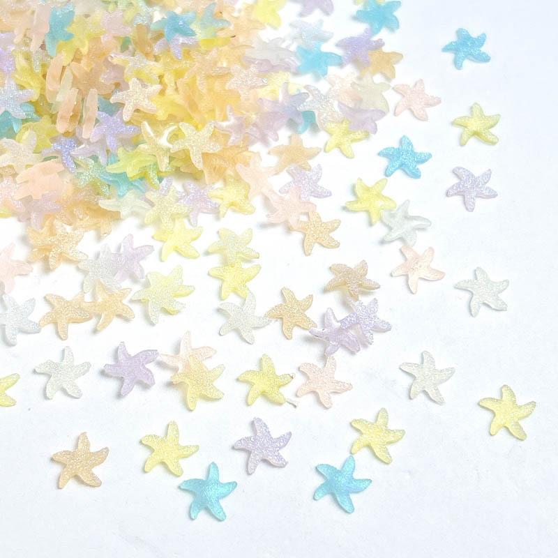 Starfish Nail Art Accessories Japanese Fresh Sweet Ocean Series Fine Glitter Nail Wearable Nails Earrings Accessories