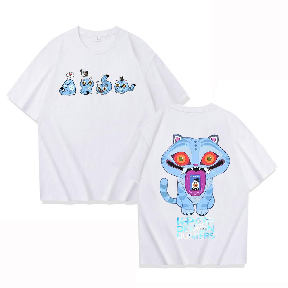 

KPop Demon Hunters Tiger Tshirt Harajuku Oneck Casual Shirt High Quality Cotton T Shirt Y2k Streetwear S