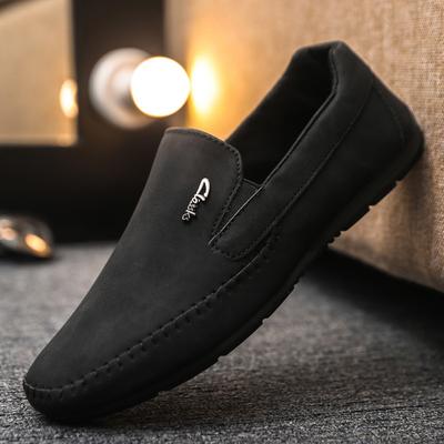 Einfache Work Casual Ein-Pedal Vielseitige Jungen Faulenzer Schuhe Herren Slipper Beanie Schuhe Herren Weiches Leder