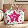 Temu PVC Canvas Tote Bag Waterproof Commuter Shoulder Medium Size Daily Use