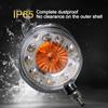 Double Face Stop Light Side Marker Lights LED Turn Signal Lights Red/Yellow for Trucks Cars Trailers Tractors Buses Boat 28LED 24V