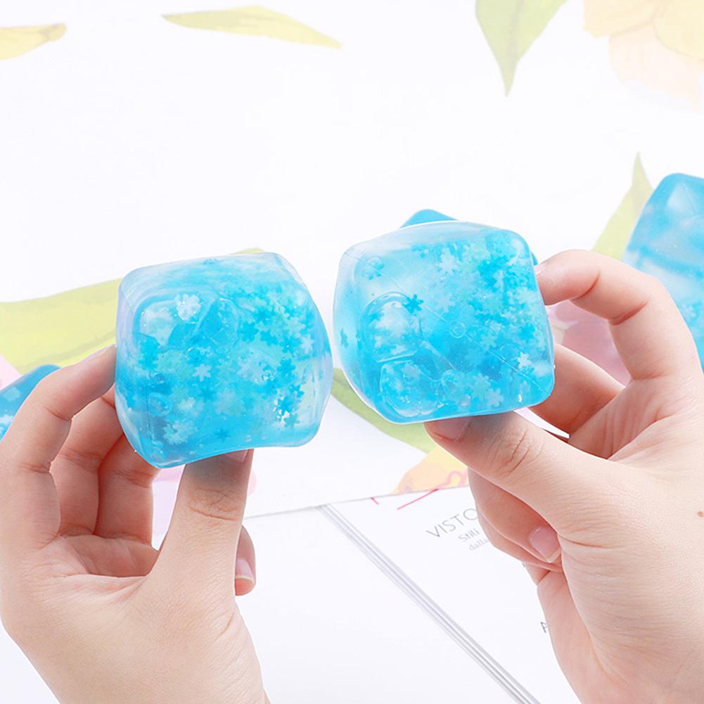 Ice Cube Squeeze Toy Creative Mini Anxiety Relief Toy Versatile Soft Squeeze Stretch Toy for Adults Stress Relief