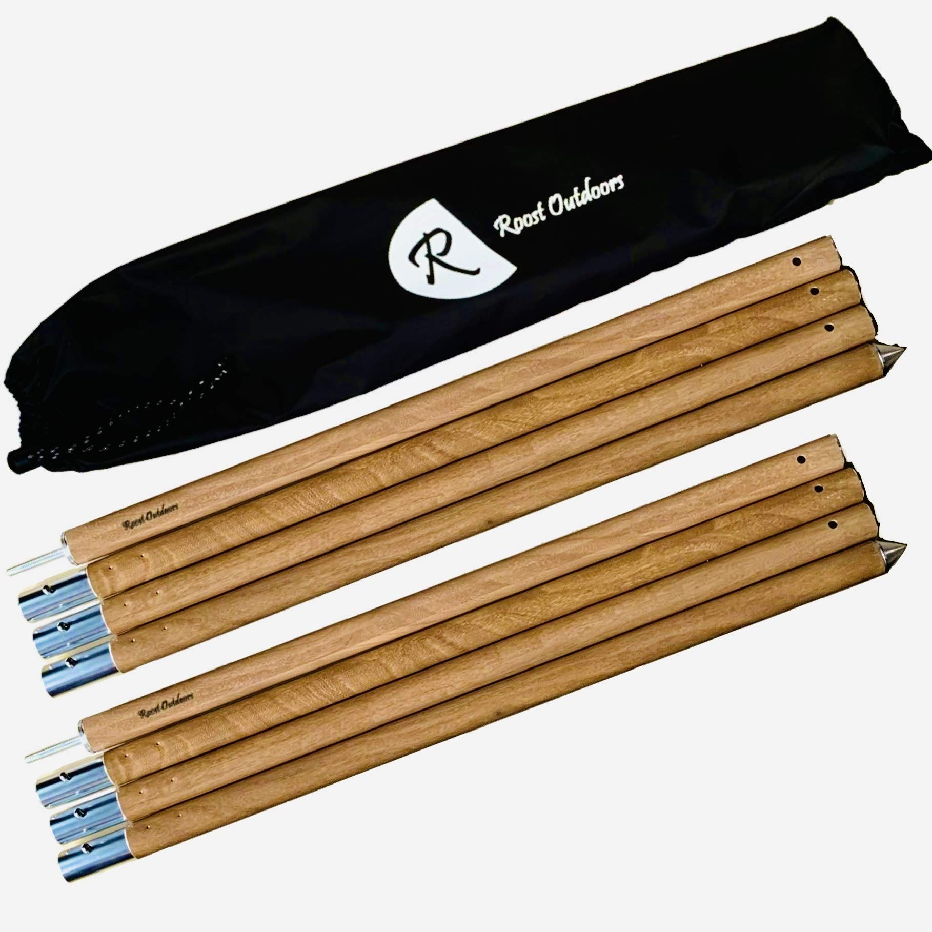 

Roost Outdoors Woodgrain Aluminum Tarp Poles (Set of 2) 240cm