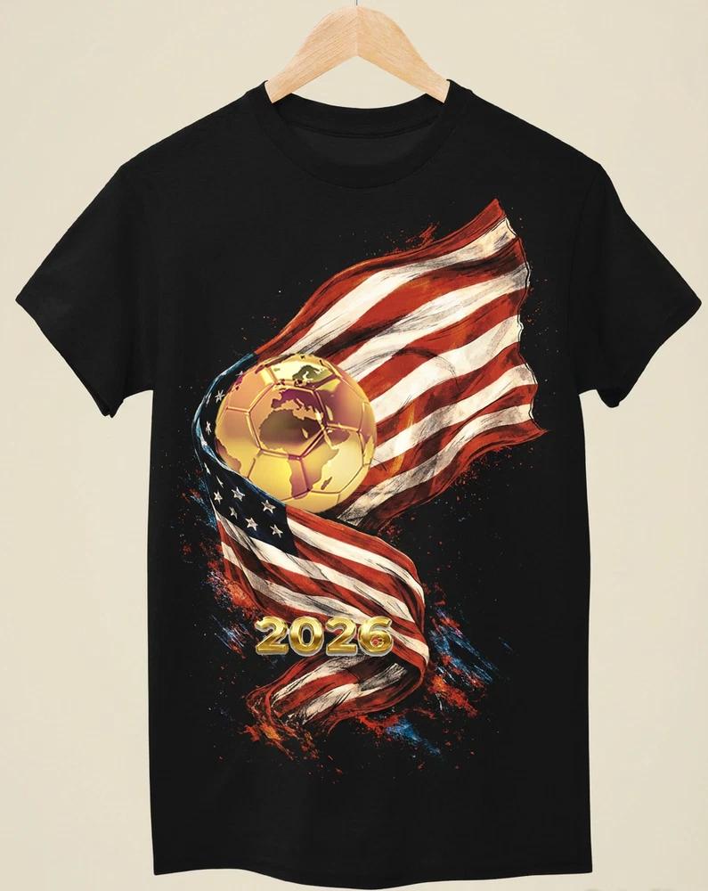 Wc 2026 Inspired Cool Unisex Black TShirt Usa