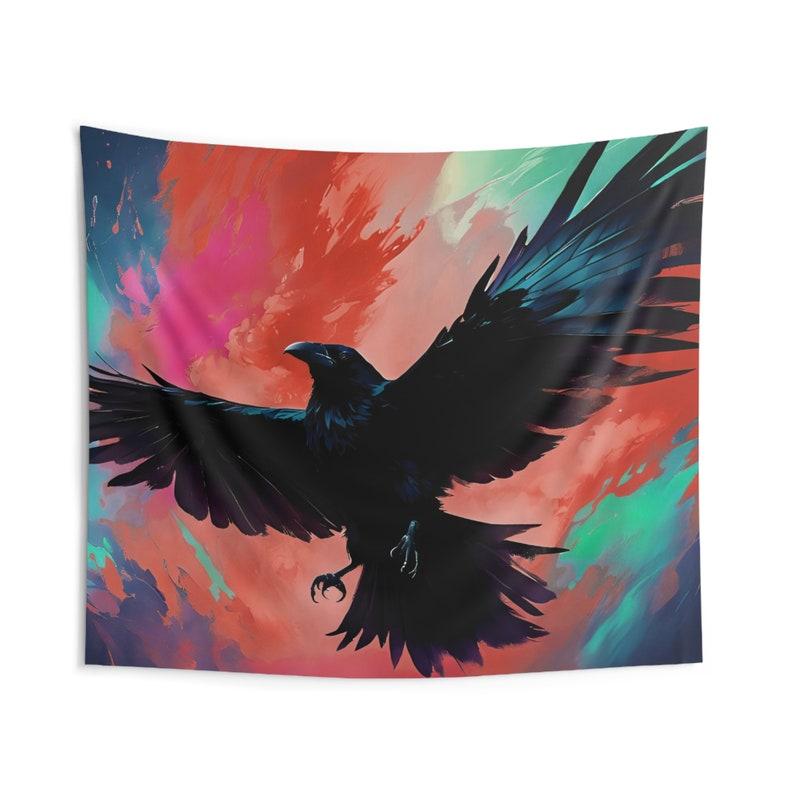 Crows flying tapestry 75x100 чёрный