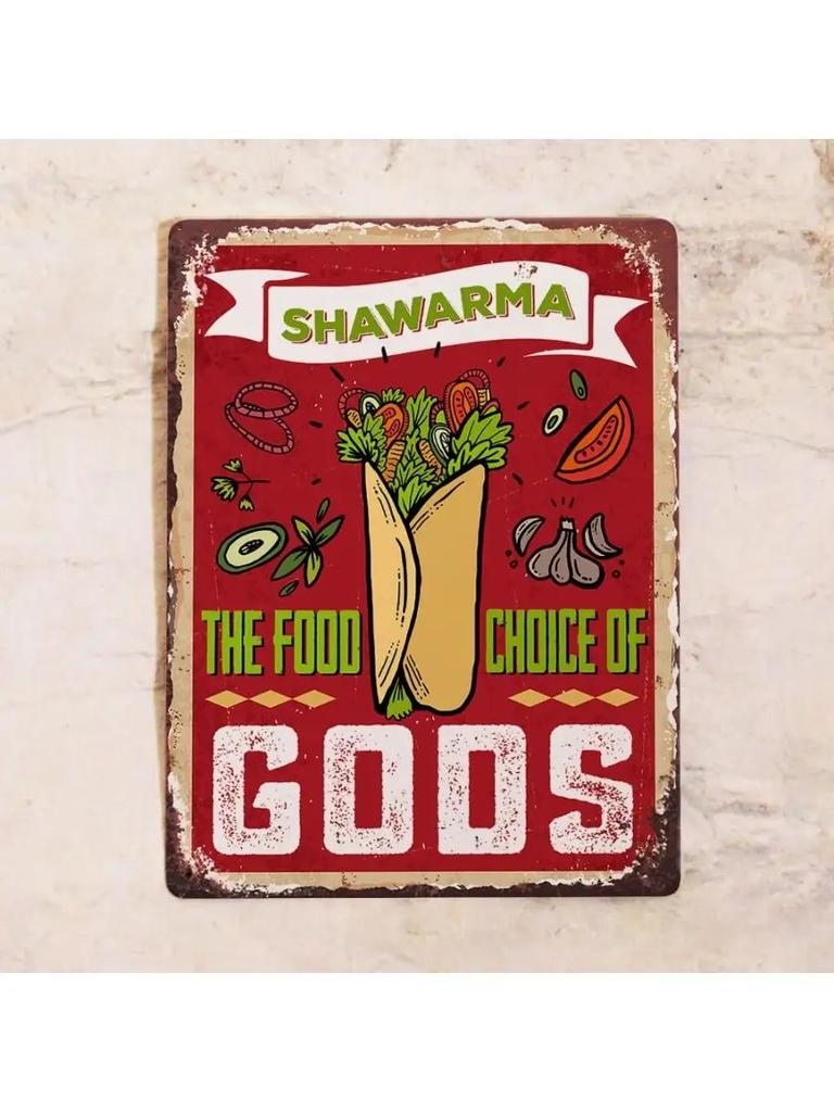 Love Pizza Tin Sign 20x30cm, Retro Diner Wall Art Decor