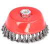 2Pcs Twist Wire Brush Wheel Knotted Grinder Cup Grinding Rust Paint Removal Tool M14 Thread 5in