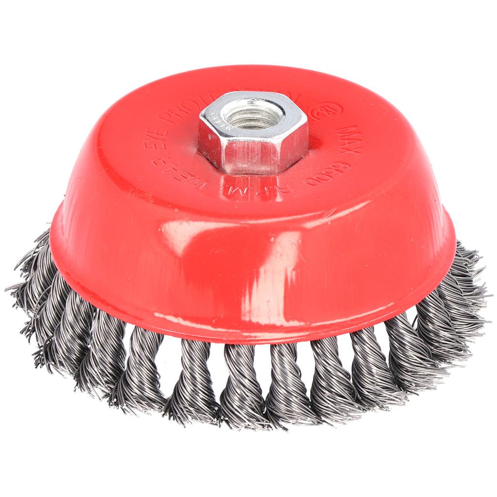 2Pcs Twist Wire Brush Wheel Knotted Grinder Cup Grinding Rust Paint Removal Tool M14 Thread 5in