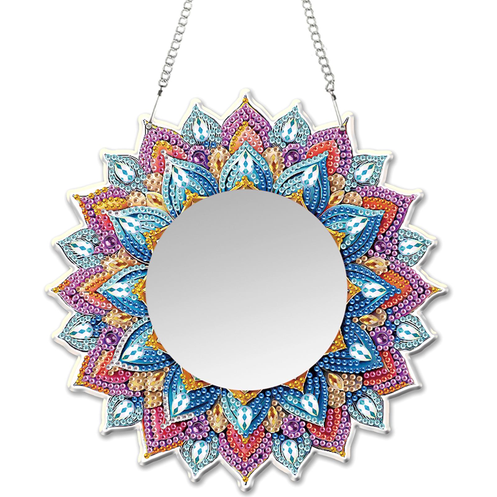 

DIY Diamond Painting Mirror Kit Special Shape Mirror DIY Diamond Painting Kit Diamond Art Makeup Mirror for Home Decor