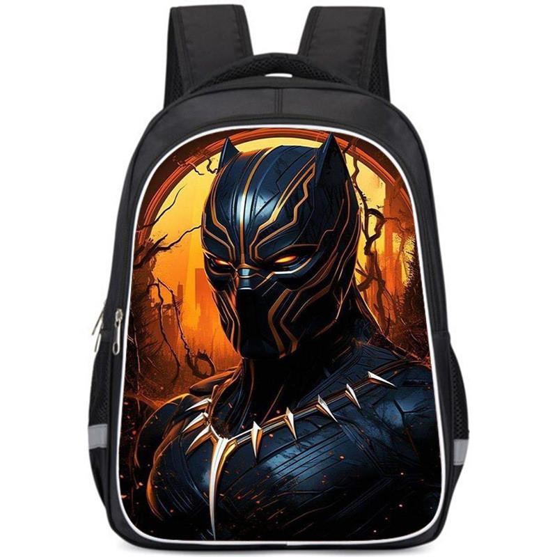 Large Capacity Lightweight Black Panther Kids Backpack For Boys And Girls School Use