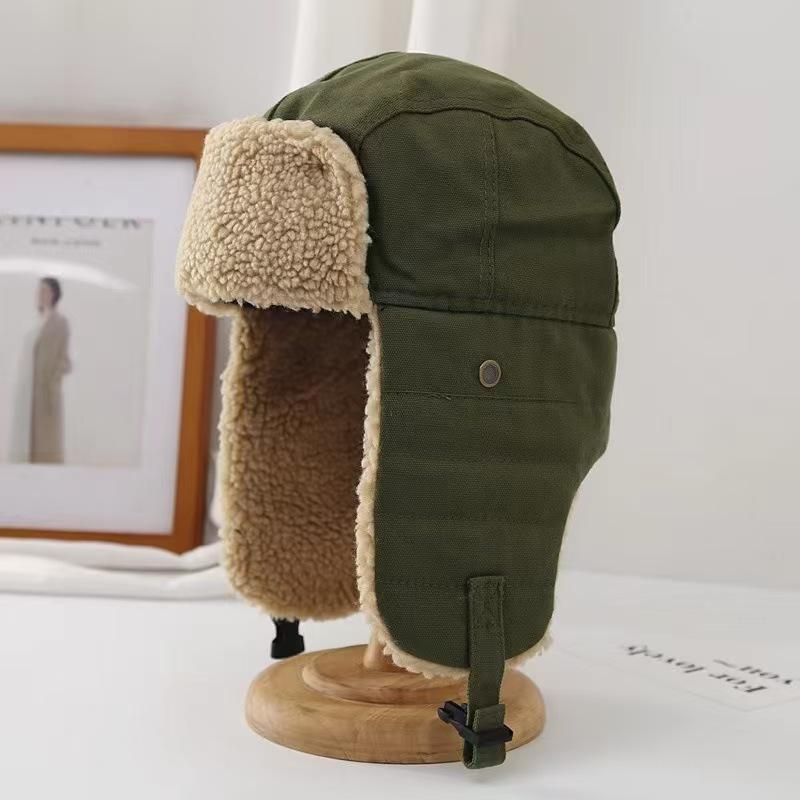Autumn and Winter Pilot Lei Feng Hat Cold Proof Cotton Hat Outdoor Skiing Eye Protection Ear Protection Warm Suit