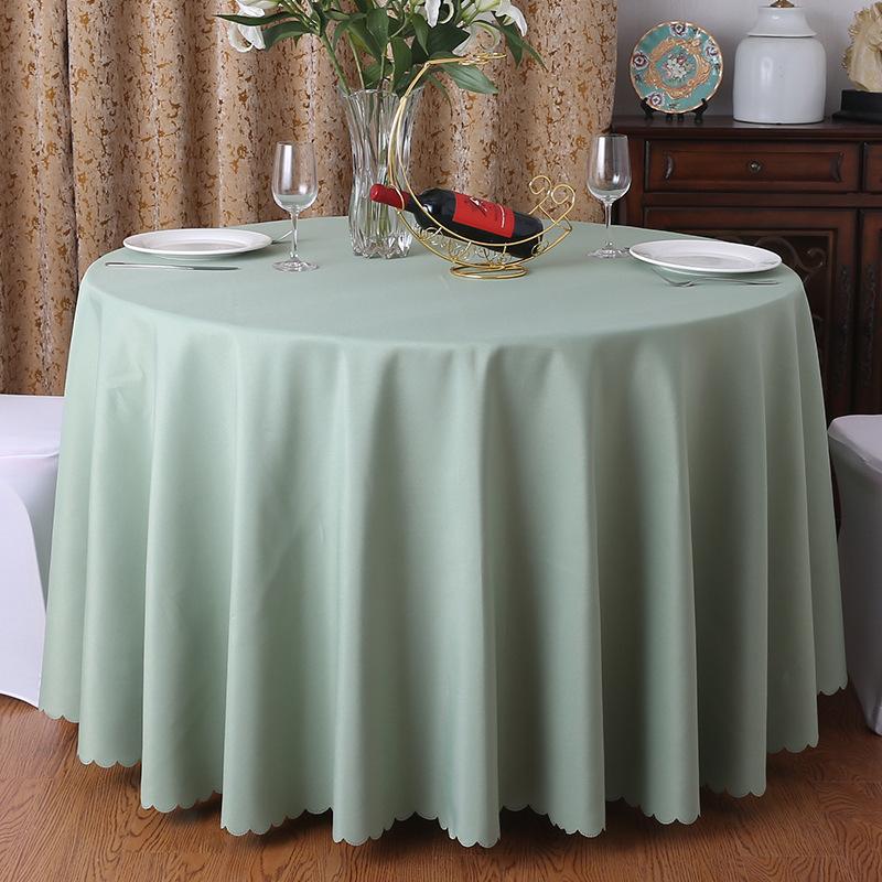 White Polyester Round Tablecloth For Home Banquet Wedding Events Solid Color Circular Table Cover Elegant Table Linen For Dining Room Celebration