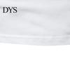 Summer T-shirt Stand Collar Deep V-Neck Short Sleeve Men Solid Color Slim Fit Tee Top Streetwear