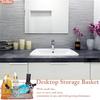 Rose Gold Wire Mesh Basket,Makeup Storage Basket Organizer Metal Desk Drawer Organizer Desktop Holder Tray Metal Grid Fruit Clothing Table Organizing