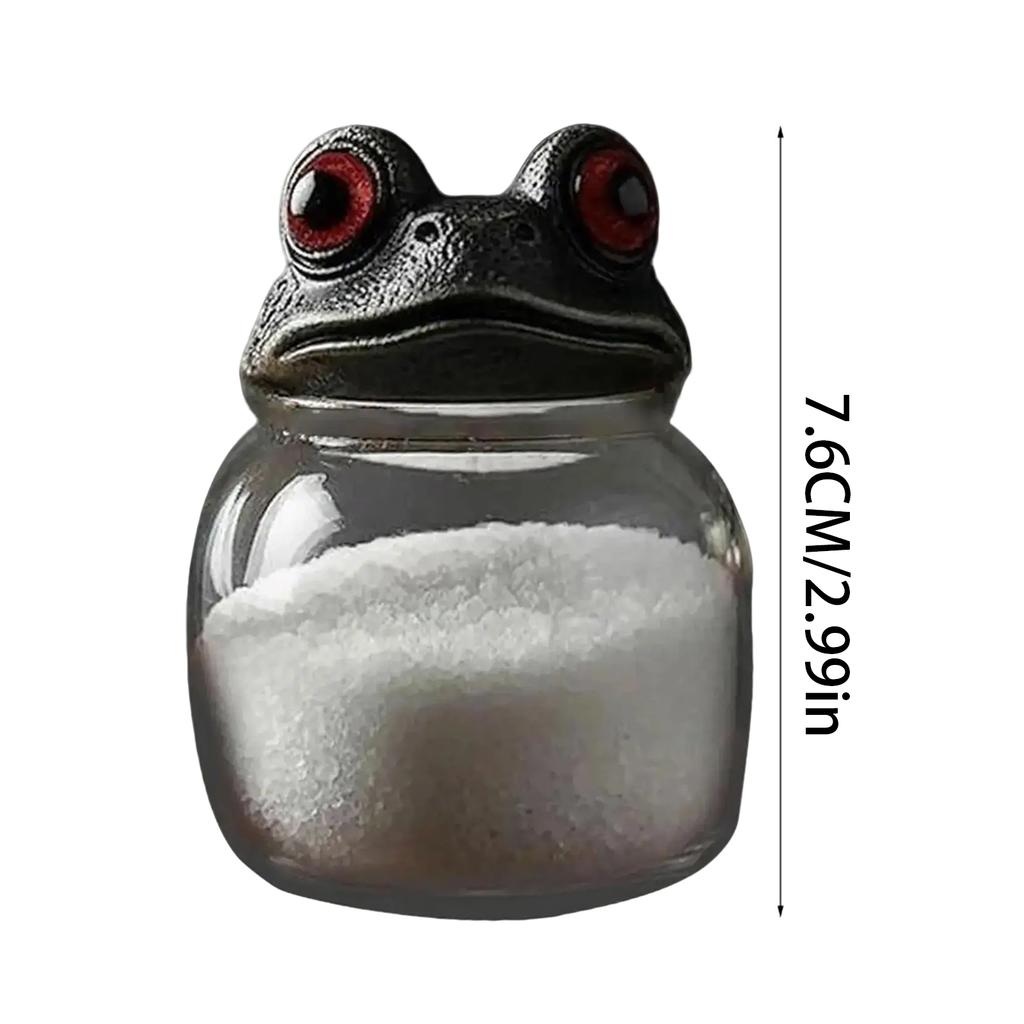 Mehrzweck-Glasbehälter inklusive Deckel Froschmuster Organizer für die Küche Gewürzorganisation Verbesserung