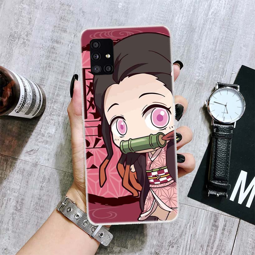 

Симпатичный чехол для телефона Demon Slayer с аниме для Samsung Galaxy A52 A53 A12 A13 A22 A23 A32 A33 A72 A73 A42 A02S A03S 5G A50S, чехол Samsung A10S