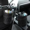 2pcs Hanging Hook Trash Bin Foldable Storage Bucket Universal Car Trash Can  Outdoor