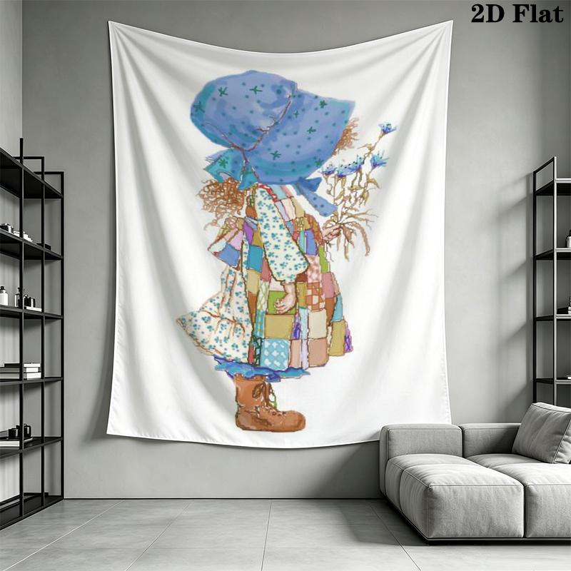 Sarah Kay Wall Tapestry Aesthetic Wall Hanging Printed Fabric Blanket Decorative Tapestries for Bedroom Living Room Home Decor