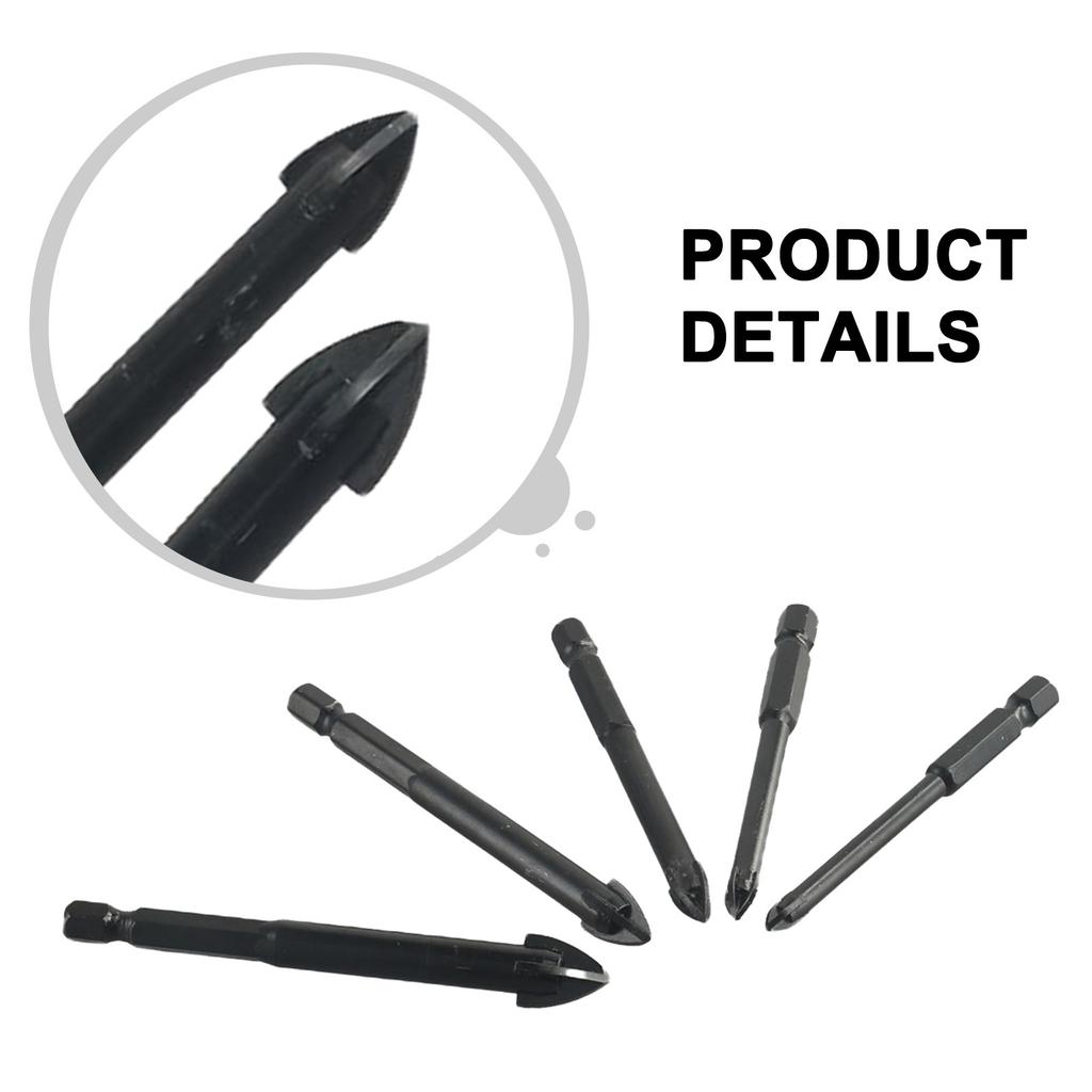 5Pcs Carbide Tile Porcelain Drill Bits Set Ceramic Glass Wood Hole Opener