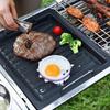 Piastra Griglia per Barbecue, Padella Griglia Padella Cottura, Piastra per Pizza in Ghisa Reversibile, Accessori Universali per Griglia a Gas