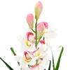 VidaXL Plante artificielle Orchidée Cymbidium avec pot 100 cm Vert