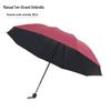 Umbrella Sunny And Rainy Automatic With Printed Logo Black Plastic Spf Sunscreen Threefolding Design