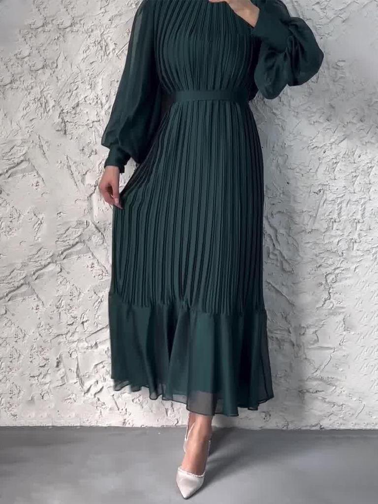 2025 Europäisches und Amerikanisches Lockeres Patchwork Langes Kleid für Frauen