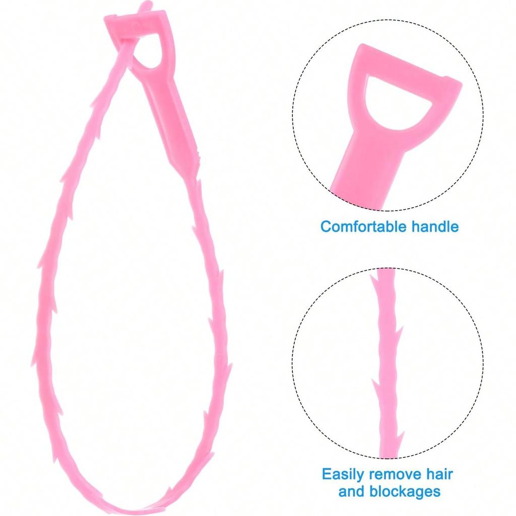 20 Inch Drain Clog Remover Tool, Drain Auger Hair Cleaning Tool, Hair Catcher Shower Drain Tool For Kitchen, Sink, Bathroom