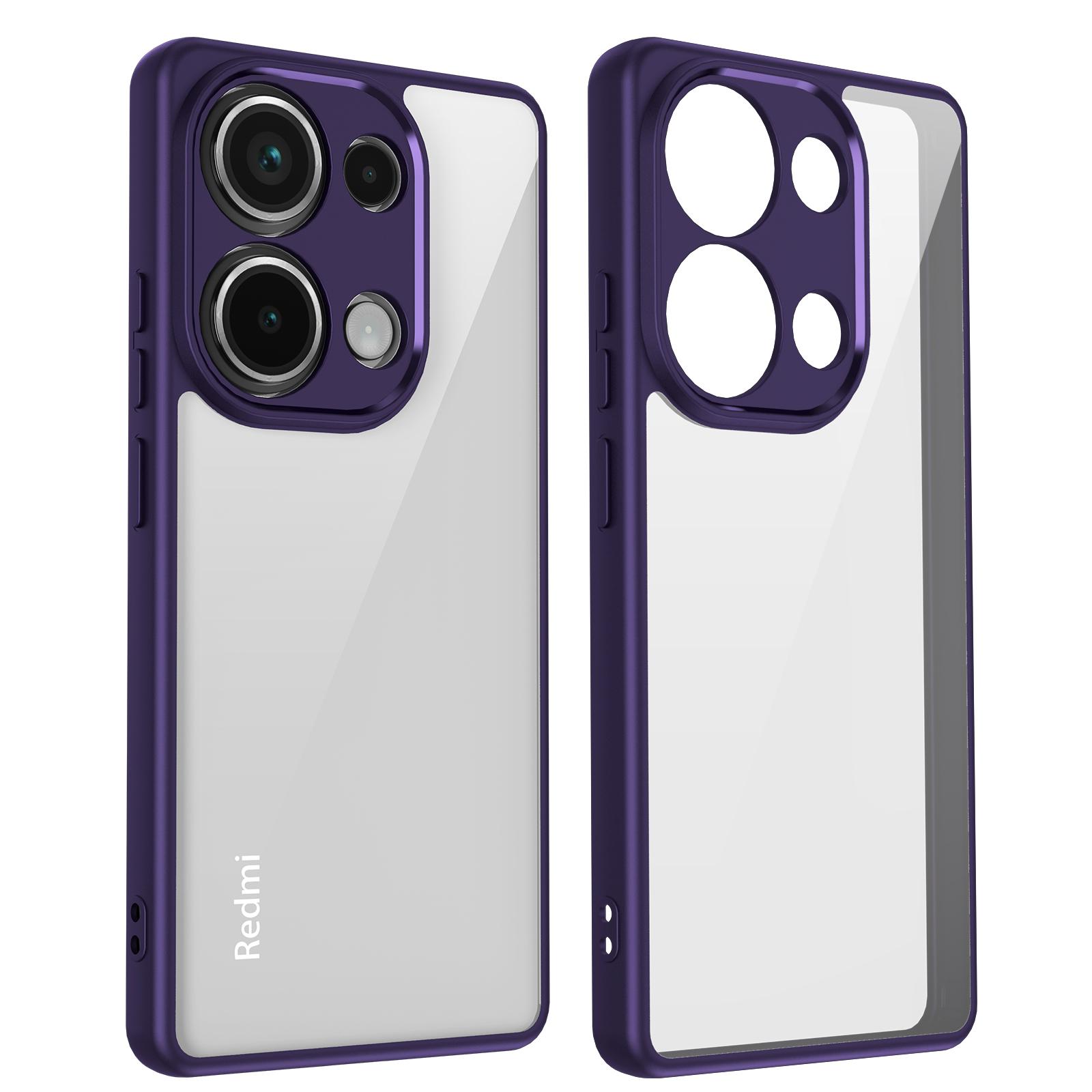 

Чехол для телефона для Redmi Note 14 13 Pro 4G 5G Амортизирующий чехол с подушкой безопасности ТПУ+Прозрачный для Redmi Note 14 13 Чехол Redmi Note 14 Pro 5G (Global) фиолетовый