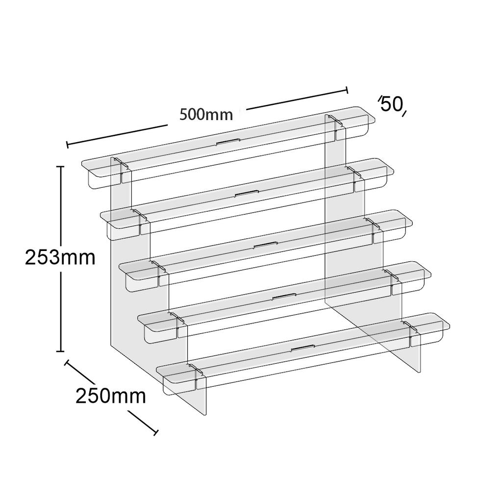 1-5 Tier Clear Acrylic Display Stand for Funko Figures Perfume Organizer Collections Doll Cosmetic Storage Holder Cupcake Stand