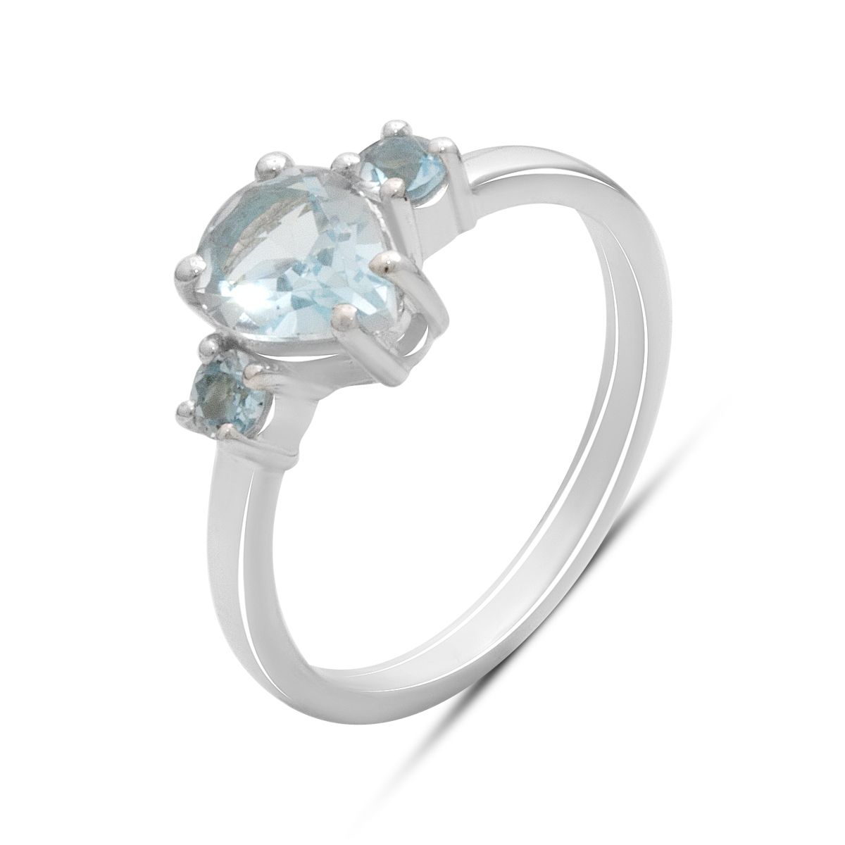 

Silver ring with natural topaz 1.508ct, product weight 2.31g (2179801) 17 небо синє світло кольору