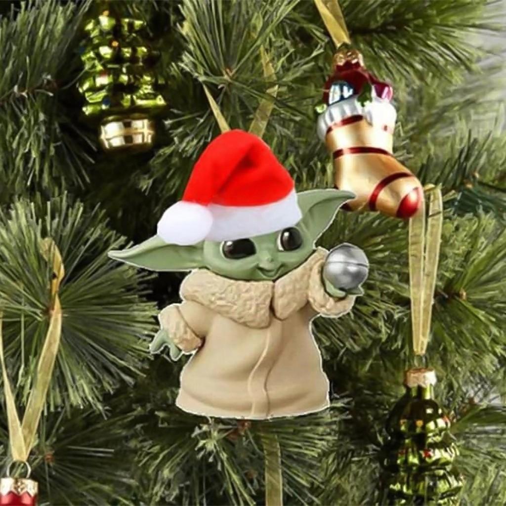 Baby Adorable Cartoon Yoda Santa Holiday Decoration Perfect For Trees Christmas