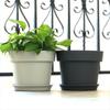 Sun-Resistant Resin Succulent Pot Tray - Deep Round Water Storage Plastic Base