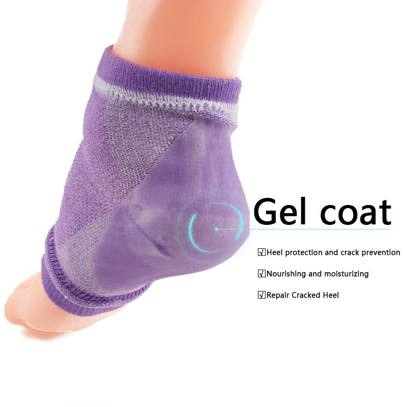 Silicone Gel Heel Socks Heel Moisturizing Socks Open Toe Socks Cracked  Foot Toeless Heel Repair for Women Dry Hard Cracked Feet
