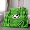 1Pc Soccer Field Ball Flannel Blanket, Soft And Comfortable, Casual Warm, Camping Travel, Christmas, Halloween Xmas Gift Y1187