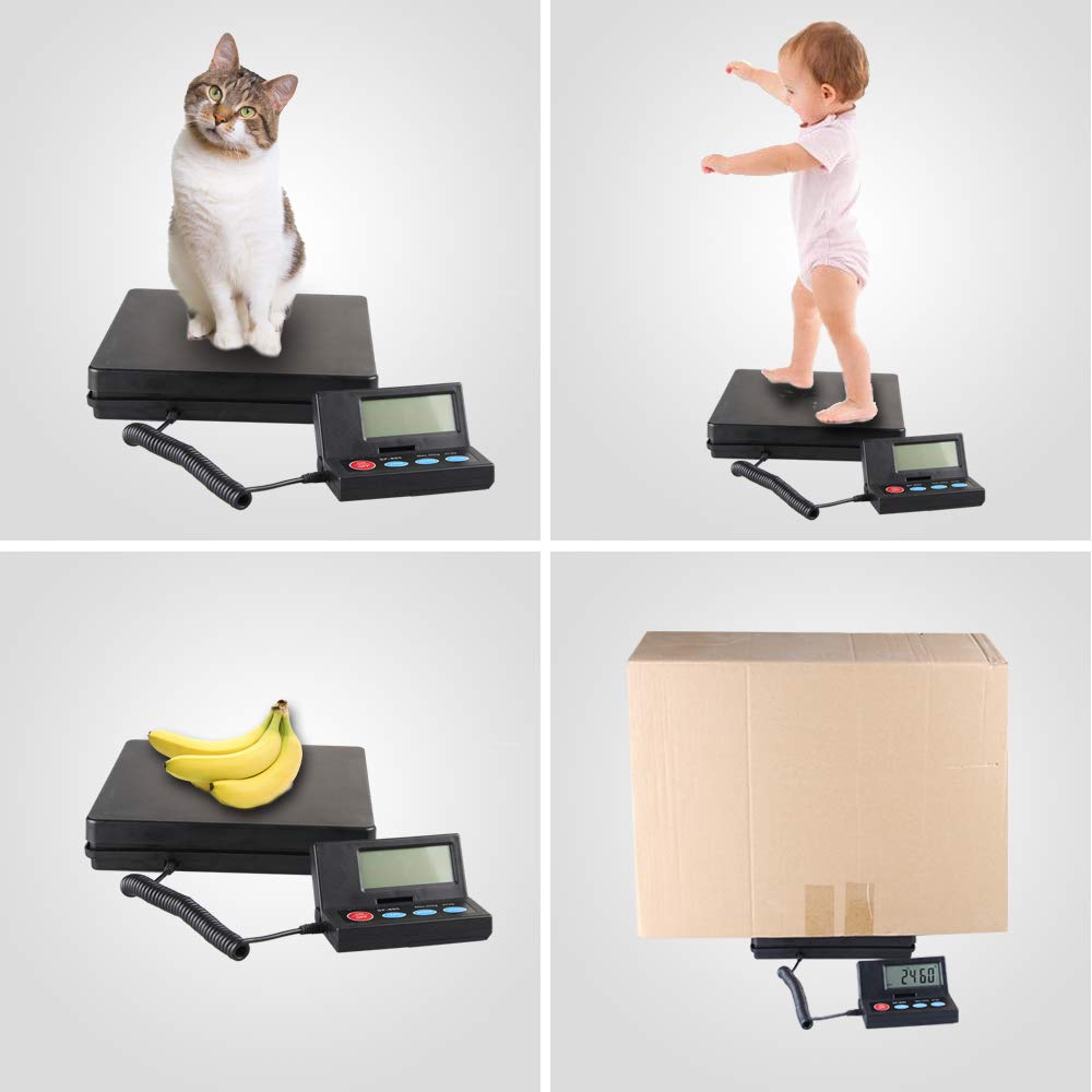 Arc Light Digital Platform Scale with 2g Increments, Remote Display, Tare Function, Auto-Off, Maximum 50kg Capacity, Portable, Easy Operation, Include