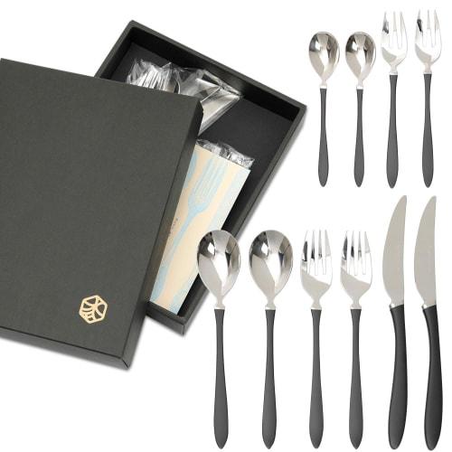 

Limoa Stainless Steel Cutlery Gift Set, 10-Piece Set, Boxed, Includes 4 Knives, 4 Forks, and 2 Spoons (Pair Set)