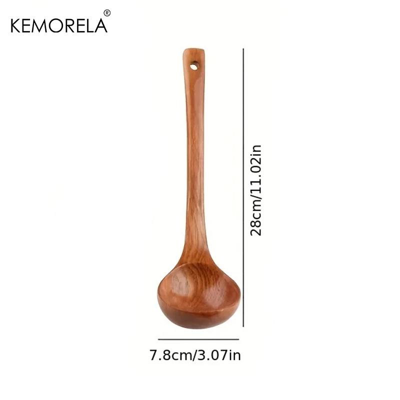 

1Pc Thailand Teak Cooking Spoon Natural Wooden Kitchen Tableware Tool Ladle Turner Rice Colander Soup Skimmer Scoop Utensils