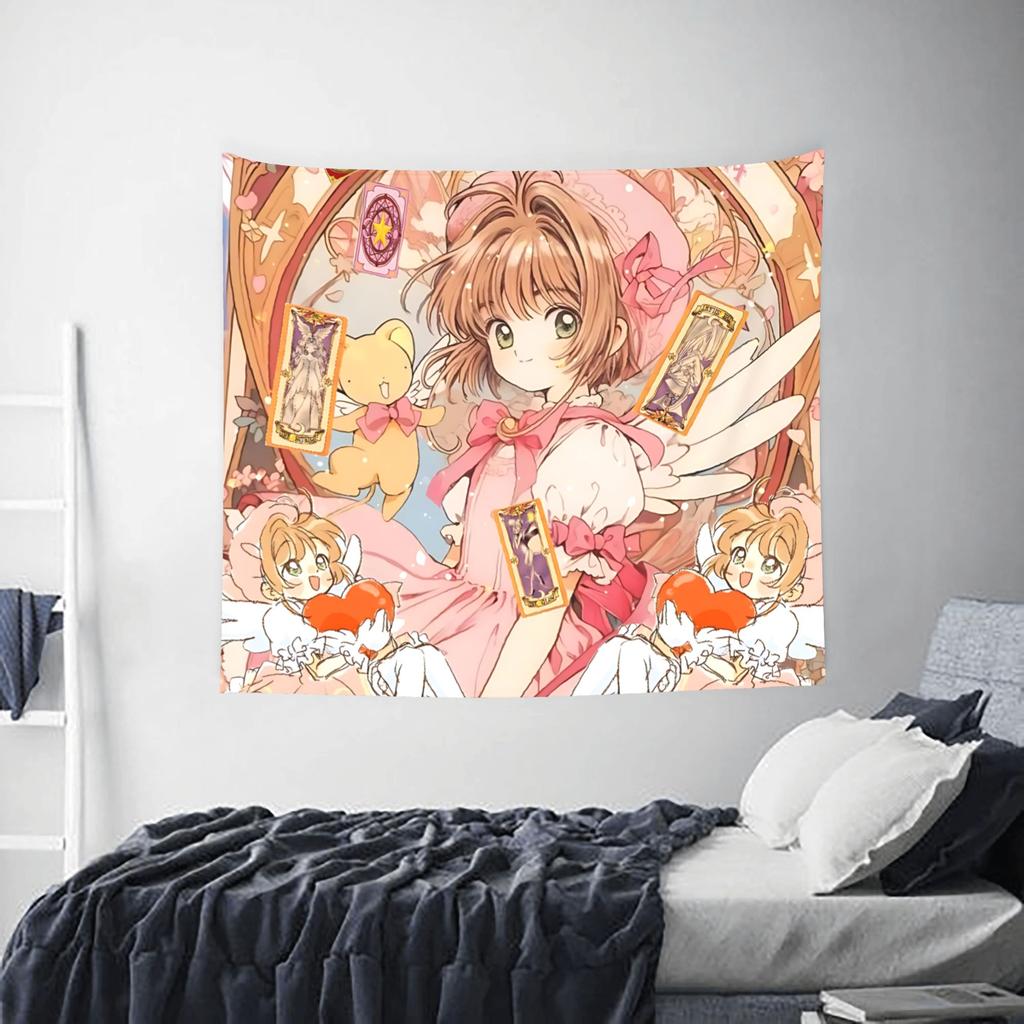 Anime Cardcaptor Sakura Cutecore Tapestry Wall Hanging Blanket Tapestry Home Decor Items Wall Decorations